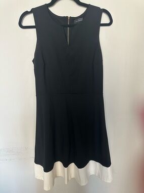 The Limited Black and White Sleeveless Mini Dress